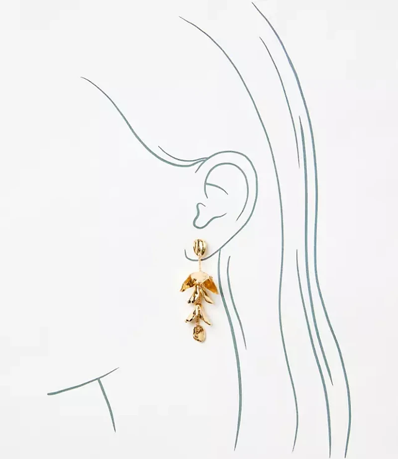 Leafed Drop Earrings