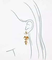Leafed Drop Earrings