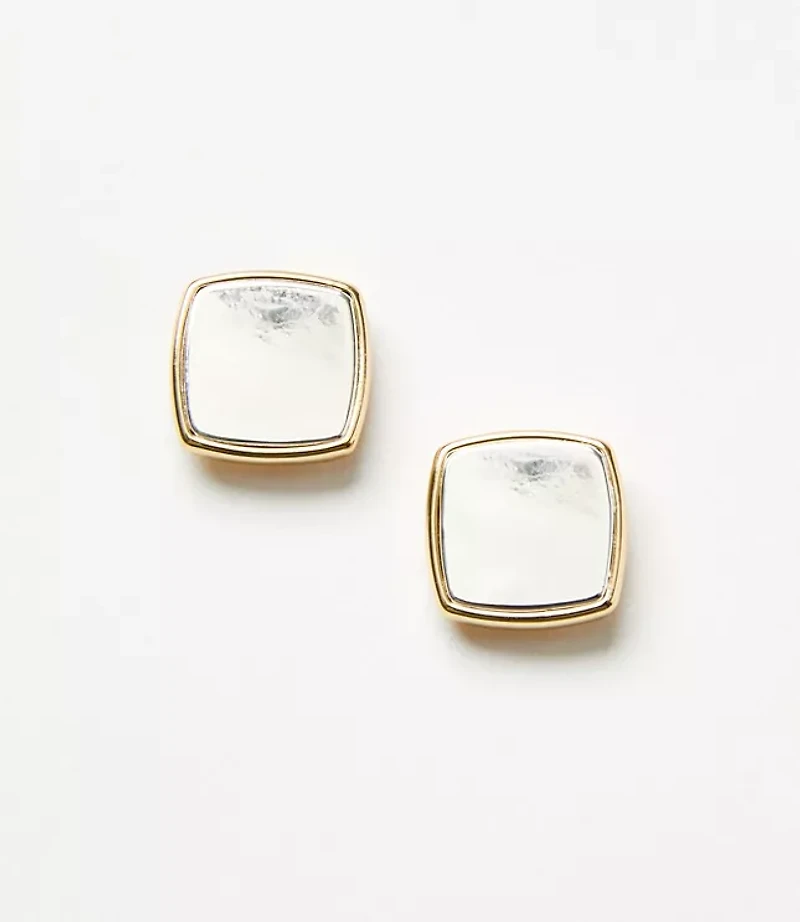 Mixed Metal Stud Earrings