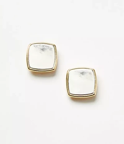 Mixed Metal Stud Earrings