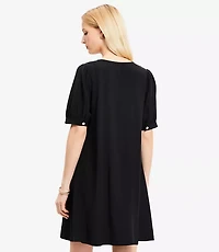 Petite Collared Button Mini Dress