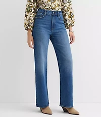 Petite High Rise Wide Leg Jeans Vintage Dark Wash