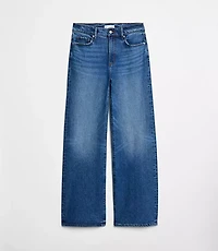 Petite High Rise Wide Leg Jeans Vintage Dark Wash
