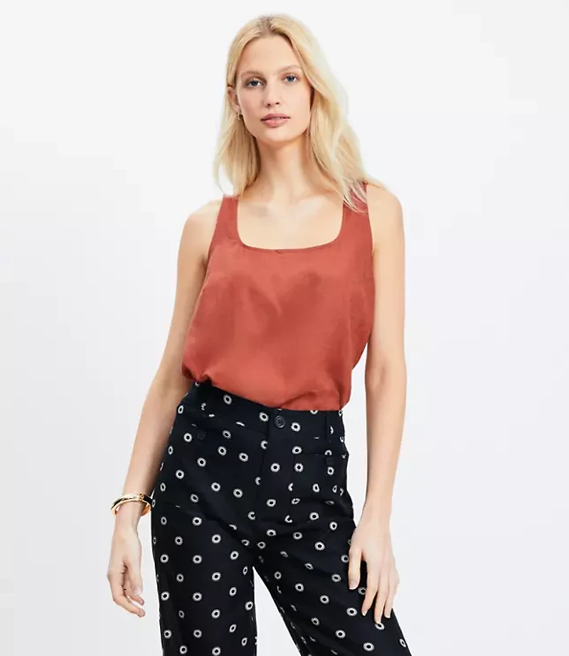 Linen Blend Easy Tank Top
