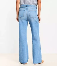 Petite Curvy High Rise Wide Leg Jeans Vintage Indigo