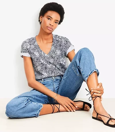 Petite Deco Everyday V-Neck Tee