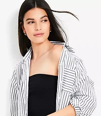 Petite Dobby Everyday Relaxed Pocket Shirt