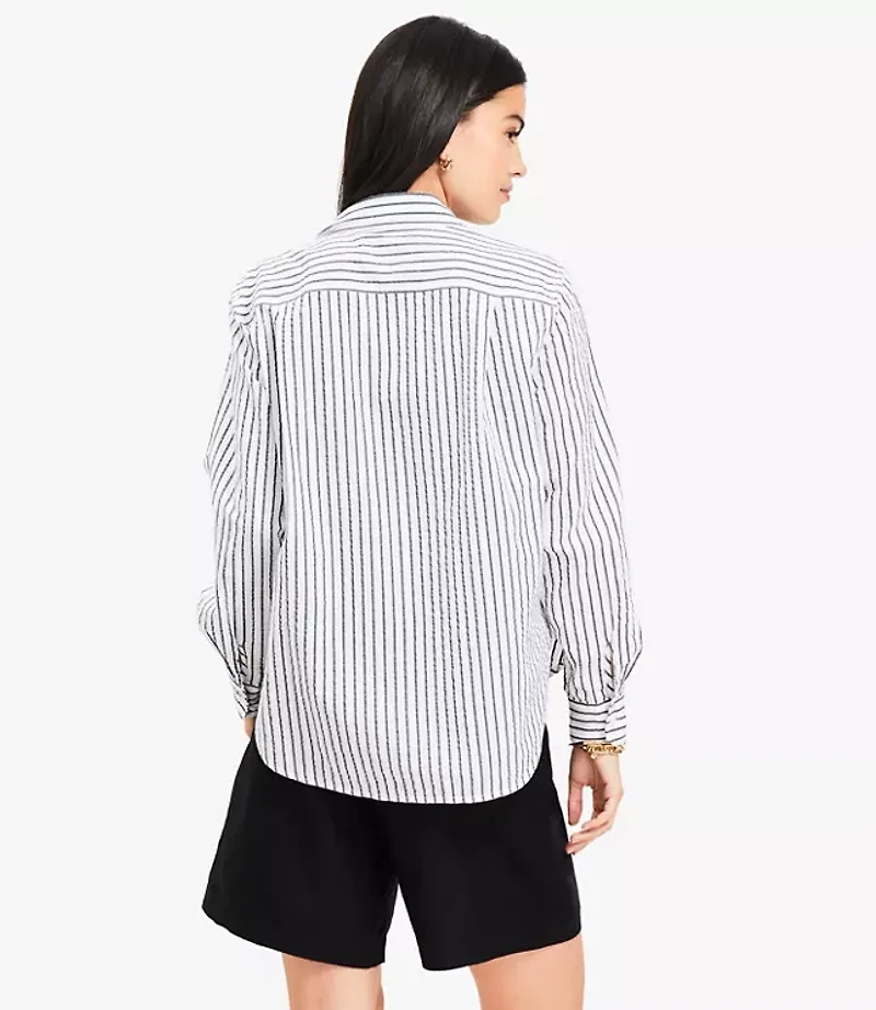 Petite Dobby Everyday Relaxed Pocket Shirt