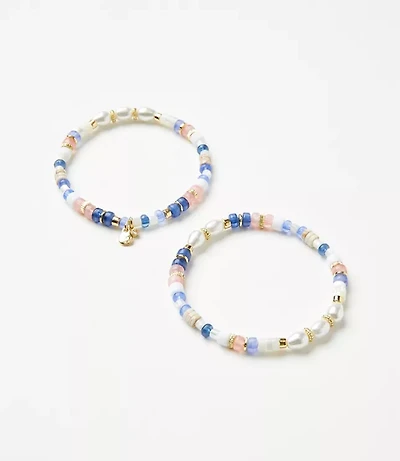 Pearlized Pastel Stretch Bracelet Set