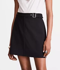 Petite LOFT Versa Seasonless Stretch Mini Pocket Skirt