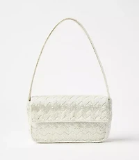 Chevron Beaded Shoulder Bag