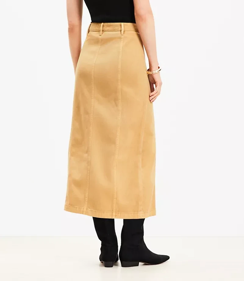 Petite Utility Pocket Midi Skirt