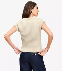 Heathered Ribbed Wedge Sweater