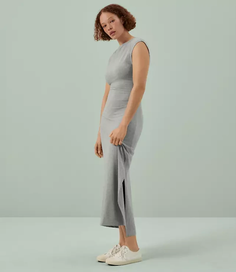 Petite Lou & Grey Heathered Softened Boatneck Maxi Dress