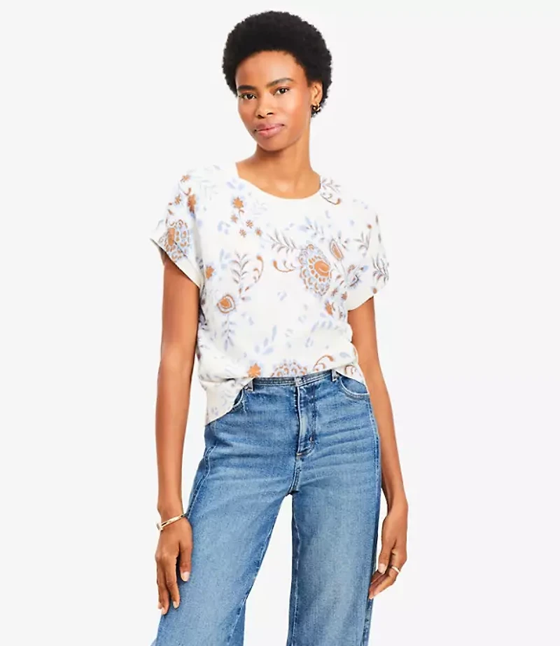 Floral Refined Wedge Sweater Tee