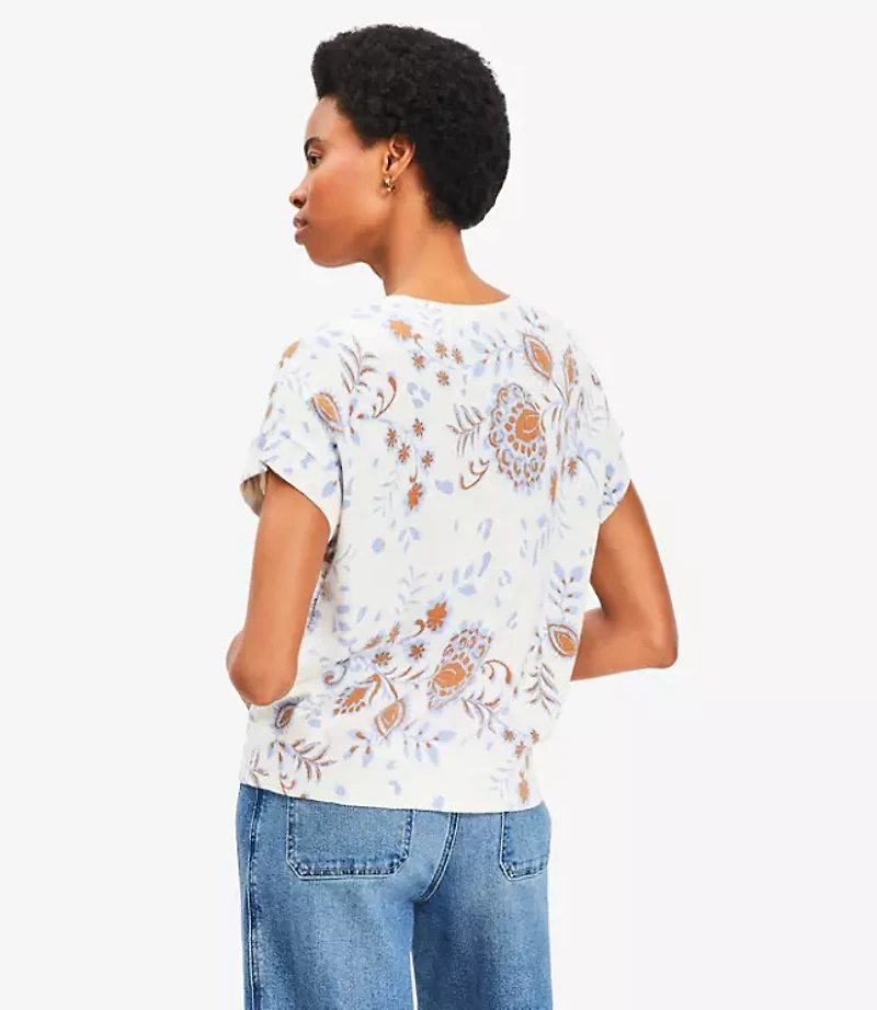 Floral Refined Wedge Sweater Tee