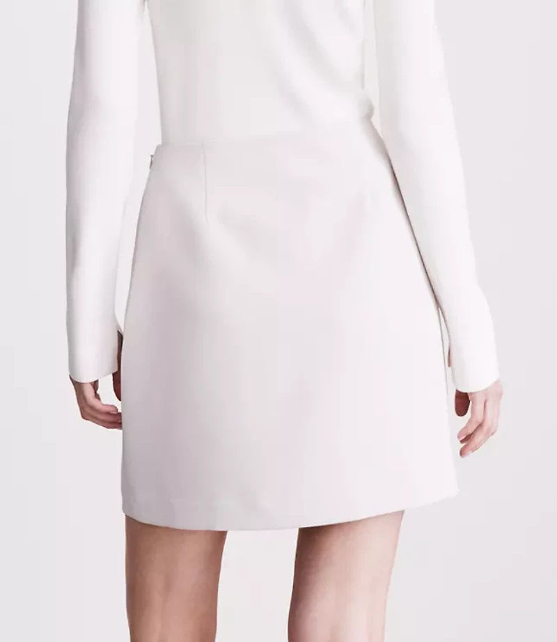 LOFT Versa Crepe Drape Welt Pocket Mini Skirt