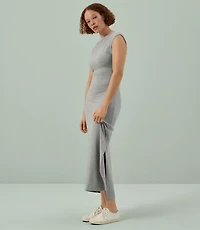 Lou & Grey Heathered Softened Boatneck Maxi Dress