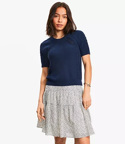 Petite Bobble Sweater Tee