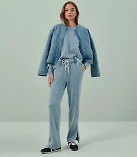 Petite Lou & Grey Denim Washed Sweatpants