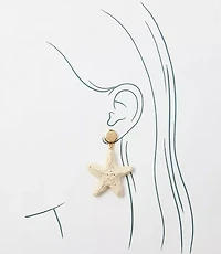 Raffia Starfish Earrings