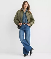 Petite Twill Bomber Jacket