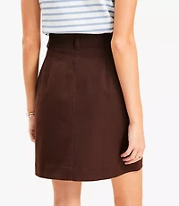 Petite Twill Mini Pocket Skirt