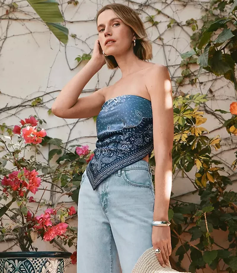 Petite Bandana Strapless Top