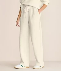 Lou & Grey Heathered Wafflestitch Straight Leg Pants