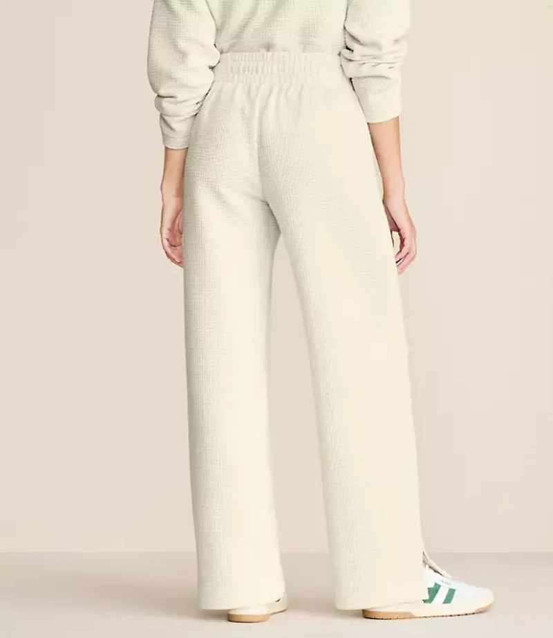 Lou & Grey Heathered Wafflestitch Straight Leg Pants