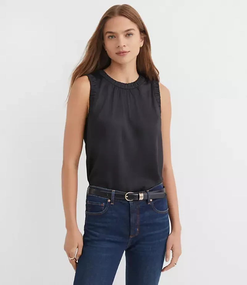 Petite Ruched Trim Shell