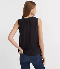 Petite Ruched Trim Shell