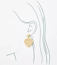 Raffia Heart Earrings