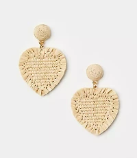 Raffia Heart Earrings