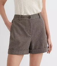 Cuffed Shorts Wool Blend