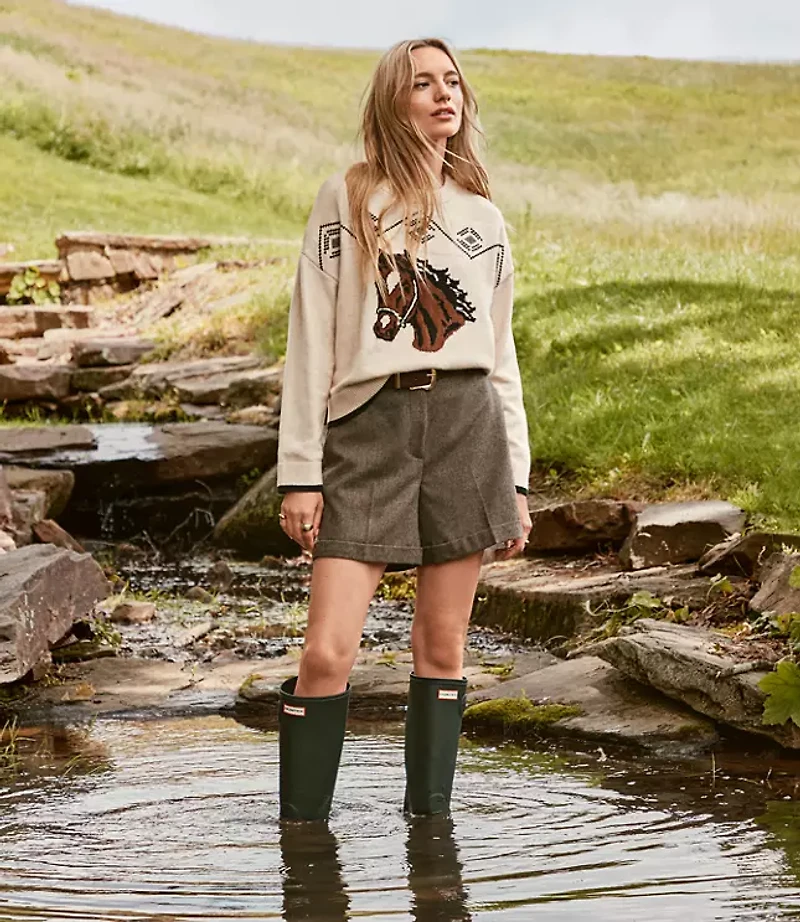 Cuffed Shorts Wool Blend