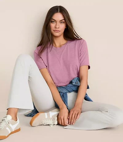 Lou & Grey Heathered Essential Modal Tee