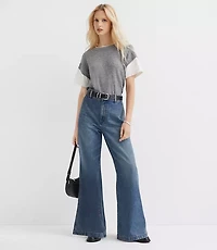 Petite High Rise Trouser Jeans Authentic Vintage Mid Wash