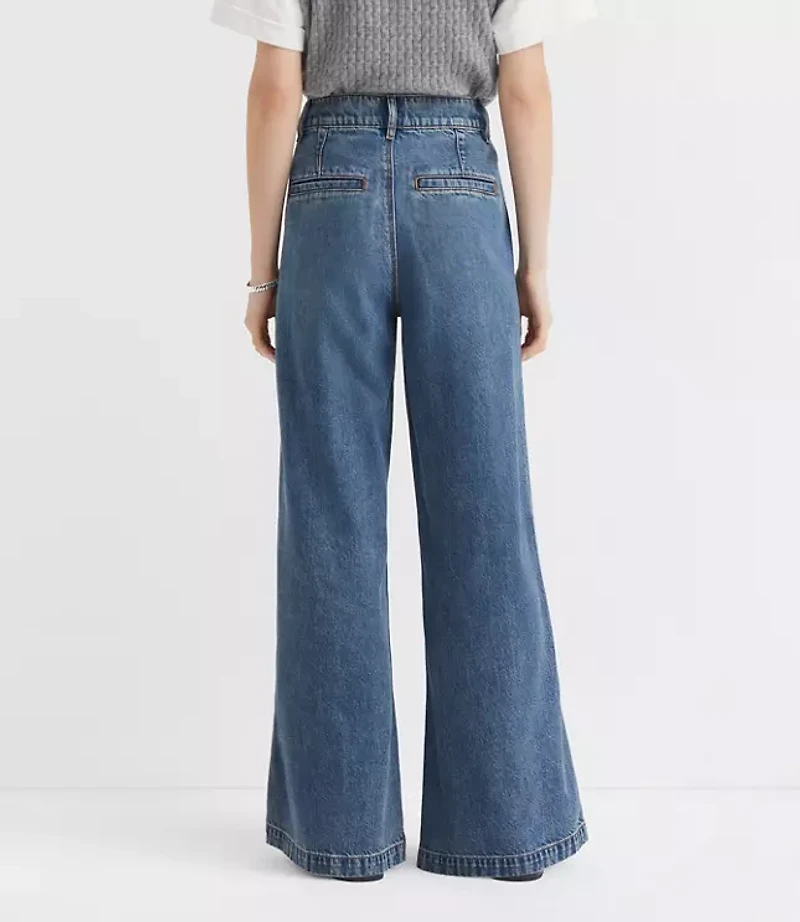 Petite High Rise Trouser Jeans Authentic Vintage Mid Wash