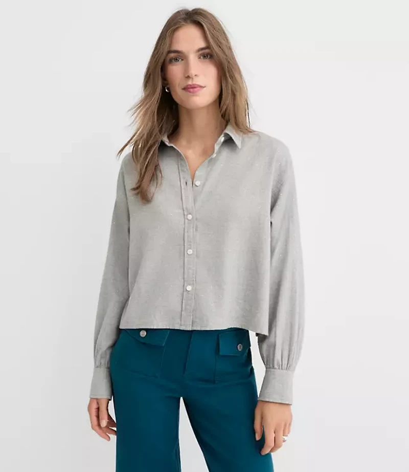 Sparkle Herringbone Modern Everyday Shirt