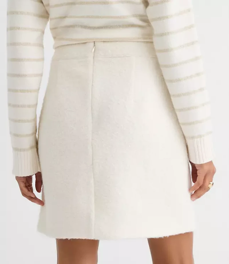 Boucle Button Mini Skirt