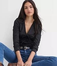 Bow Tie Ruched Top