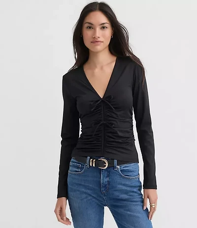 Bow Tie Ruched Top