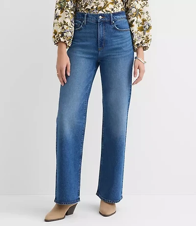 Curvy High Rise Wide Leg Jeans Vintage Dark Wash