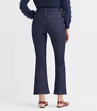 Curvy Patch Pocket High Rise Kick Crop Jeans Classic Rinse Wash