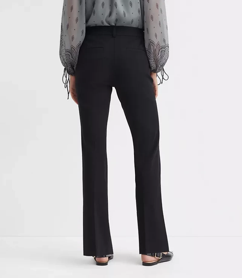 Curvy Tab Waist Boot Cut Pants Bi-Stretch