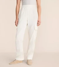 Petite Lou & Grey Washed Twill Straight Leg Cargo Pants