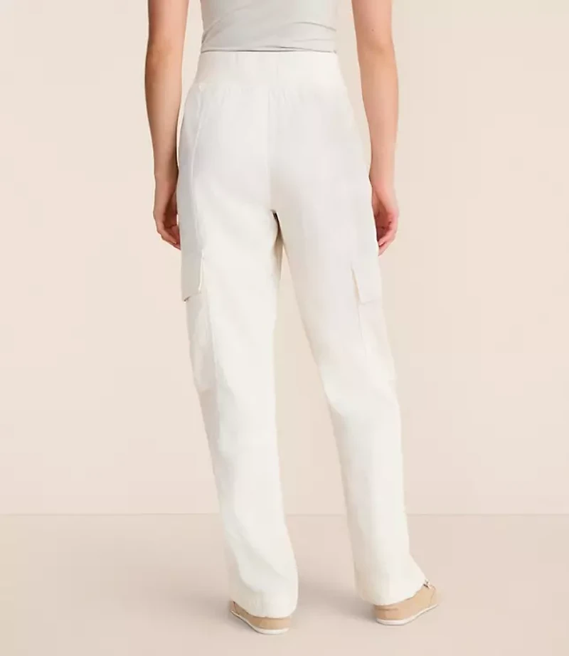 Petite Lou & Grey Washed Twill Straight Leg Cargo Pants