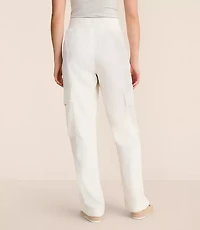 Petite Lou & Grey Washed Twill Straight Leg Cargo Pants