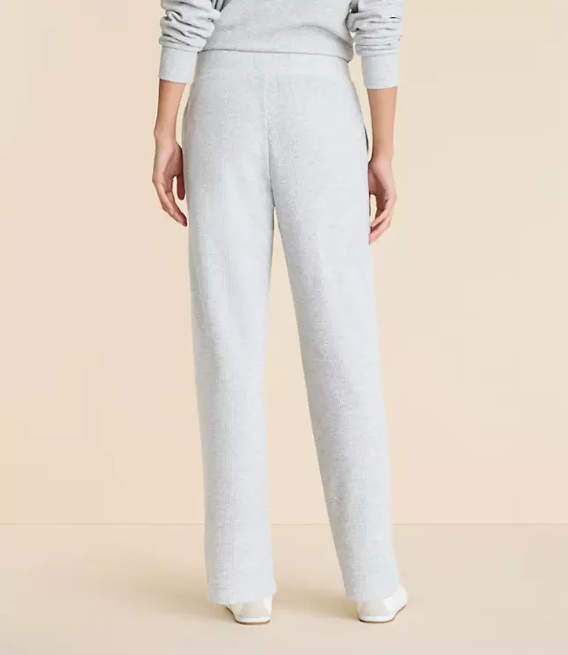Lou & Grey Heathered Upstate Waffle Wide Leg Pants